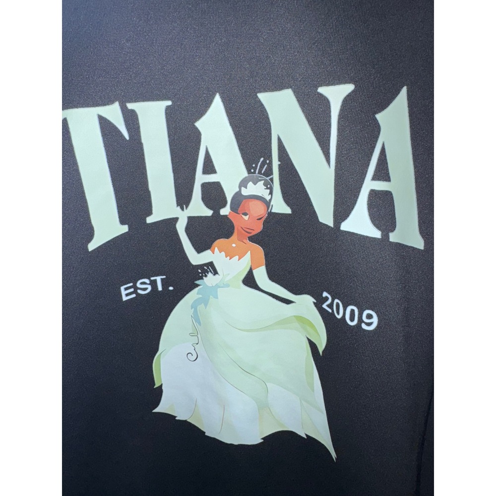 Disney Princess Tiana Hoodie Black Graphic Sweatshirt Womens 3XL Est 2009